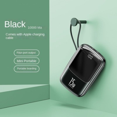Power Bank 10000 MA 15W Small and Portable with Cable Mobile Phone Mobile Power Supply Suitable