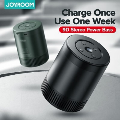 JOYROOM Bluetooth Music Bass Speaker Waterproof Portable Outdoor Wireless Column Loudspeaker Support TF Card FM Radio Aux Input M09